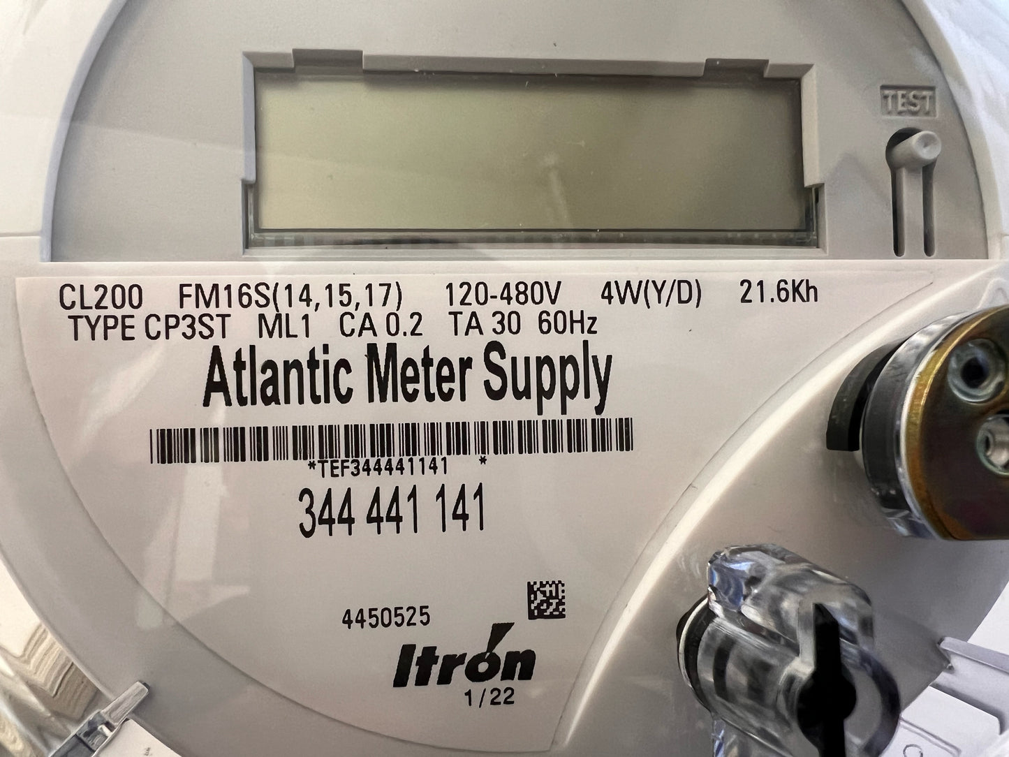 Itron Centron CP3SD Polyphase Form 16S(14S, 15S, 17S)  kWh, kW Demand